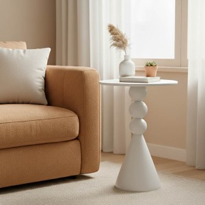 pak-128-000069 ΒΟΗΘΗΤΙΚΟ ΤΡΑΠΕΖΙ BILANE PAKOWORLD ΜΕΤΑΛΛΟ ΣΕ ΚΡΕΜ ΑΠΟΧΡΩΣΗ Φ39X55ΕΚ