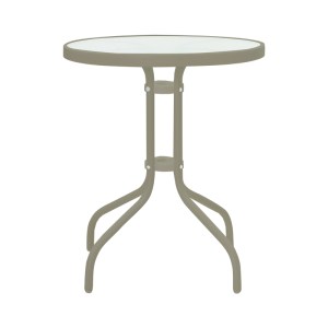 pak-130-000088-1 ΤΡΑΠΕΖΙ WATSON PAKOWORLD ΜΕΤΑΛΛΟ ΣΑΜΠΑΝΙΖΕ-ΓΥΑΛΙ Φ60X70ΕΚ