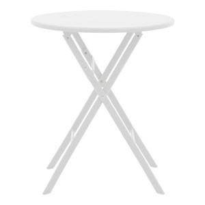 pak-130-000112-2 ΤΡΑΠΕΖΙ ALBERO PAKOWORLD ΠΤΥΣΣΟΜΕΝΟ ΜΕΤΑΛΛΟ ΣΕ ΛΕΥΚΗ ΑΠΟΧΡΩΣΗ Φ60X70ΕΚ