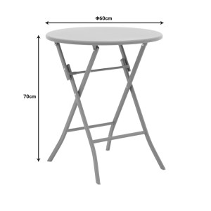 pak-130-000113-3 ΤΡΑΠΕΖΙ ALBERO PAKOWORLD ΠΤΥΣΣΟΜΕΝΟ ΜΕΤΑΛΛΟ ΣΕ ΣΑΜΠΑΝΙΖΕ ΑΠΟΧΡΩΣΗ Φ60X70ΕΚ