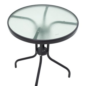 pak-130-000118-6 ΤΡΑΠΕΖΑΡΙΑ WATSON-SUSSIE PAKOWORLD ΣΕΤ 3ΤΕΜ ΜΕΤΑΛΛΟ ΜΑΥΡΟ-ΓΥΑΛΙ Φ60X70ΕΚ