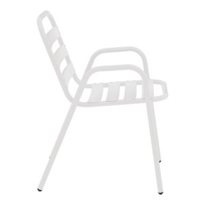 pak-130-000124-3 ΤΡΑΠΕΖΑΡΙΑ WATSON-SUSSIE PAKOWORLD ΜΕΤΑΛΛΟ ΛΕΥΚΟ- ΓΥΑΛΙ 70X70X70ΕΚ