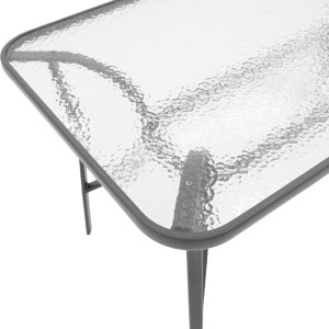 pak-130-000181-6 ΤΡΑΠΕΖΑΡΙΑ ENSURE-LINDARIA PAKOWORLD ΣΕΤ 5ΤΕΜ ΜΕΤΑΛΛΟ-ΓΥΑΛΙ ΣΕ ΑΝΘΡΑΚΙ ΑΠΟΧΡΩΣΗ 120X70X70ΕΚ