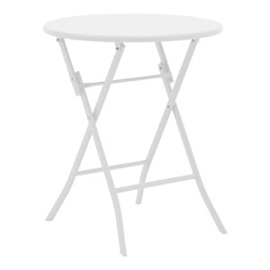 pak-130-000187-4 ΤΡΑΠΕΖΑΡΙΑ ALBERO-CALAN PAKOWORLD 3ΤΕΜ ΜΕΤΑΛΛΟ ΣΕ ΛΕΥΚΗ ΑΠΟΧΡΩΣΗ Φ60X70ΕΚ