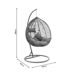 pak-135-000001-6 ΚΟΥΝΙΑ ΚΗΠΟΥ ZAFER PAKOWORLD ΚΡΕΜΑΣΤΗ ΜΕΤΑΛΛΟ-PP-ΜΑΞΙΛΑΡΙ ΑΝΘΡΑΚΙ 106X103X200ΕΚ