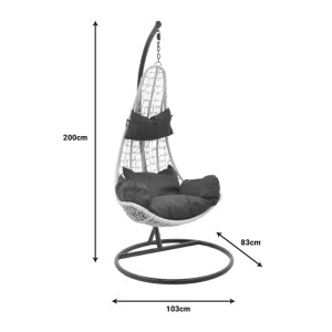 pak-135-000024-7 ΚΟΥΝΙΑ ΚΗΠΟΥ SOLEIL PAKOWORLD ΚΡΕΜΑΣΤΗ PP ΣΕ ΦΥΣΙΚΟ ΧΡΩΜΑ ΚΑΙ ΜΑΥΡΟ ΜΕΤΑΛΛΟ 103X83X200ΕΚ