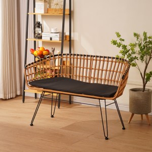 pak-140-000007-2 ΚΑΝΑΠΕΣ 2ΘΕΣΙΟΣ NAOKI PAKOWORLD ΜΕΤΑΛΛΟ ΜΑΥΡΟ-PE ΦΥΣΙΚΟ 120X55X79ΕΚ