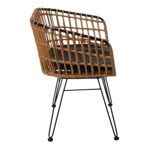 pak-140-000007-4 ΚΑΝΑΠΕΣ 2ΘΕΣΙΟΣ NAOKI PAKOWORLD ΜΕΤΑΛΛΟ ΜΑΥΡΟ-PE ΦΥΣΙΚΟ 120X55X79ΕΚ