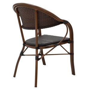 pak-140-000029-1 ΠΟΛΥΘΡΟΝΑ PAULA PAKOWORLD ΜΕΤΑΛΛΟ-PE RATTAN ΚΑΦΕ