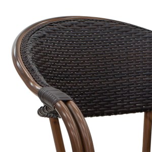 pak-140-000029-4 ΠΟΛΥΘΡΟΝΑ PAULA PAKOWORLD ΜΕΤΑΛΛΟ-PE RATTAN ΚΑΦΕ