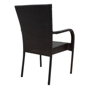 pak-140-000032-1 ΠΟΛΥΘΡΟΝΑ LAURA PAKOWORLD ΜΕΤΑΛΛΟ-PE RATTAN ΚΑΦΕ