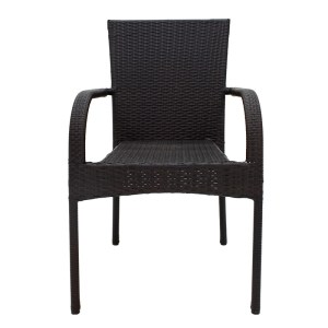 pak-140-000032-3 ΠΟΛΥΘΡΟΝΑ LAURA PAKOWORLD ΜΕΤΑΛΛΟ-PE RATTAN ΚΑΦΕ