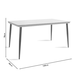 pak-140-000047-3 ΤΡΑΠΕΖΑΡΙΑ NAOKI ΣΕΤ 5ΤΕΜ PAKOWORLD PE ΓΚΡΙ-ΜΕΤΑΛΛΟ ΜΑΥΡΟ