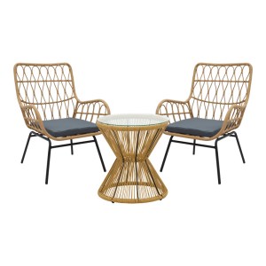 pak-140-000062 ΣΑΛΟΝΙ NAOKI-MABIL PAKOWORLD ΣΕΤ 3ΤΕΜ PE RATTAN ΣΕ ΦΥΣΙΚΗ ΑΠΟΧΡΩΣΗ ΜΕ ΜΑΥΡΟ ΜΕΤΑΛΛΟ