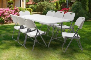 pak-142-000003-1 ΤΡΑΠΕΖΙ CATERING RODEO PAKOWORLD ΠΤΥΣΣΟΜΕΝΟ-ΒΑΛΙΤΣΑ ΛΕΥΚΟ 152X70X74ΕΚ