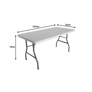 pak-142-000016-3 ΤΡΑΠΕΖΙ CATERING-ΣΥΝΕΔΡΙΟΥ APRILIA PAKOWORLD ΛΕΥΚΟ ΜΟΝΟΚΟΜΜΑΤΗ ΕΠΙΦΑΝΕΙΑ 152X76X74ΕΚ