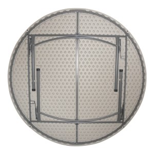 pak-142-000019-1 ΤΡΑΠΕΖΙ ΒΑΛΙΤΣΑ CATERING COMFORT PAKOWORLD ΠΤΥΣΣΟΜΕΝΟ ΣΤΡΟΓΓΥΛΟ ΣΕ ΛΕΥΚΗ ΑΠΟΧΡΩΣΗ Φ180X74ΕΚ