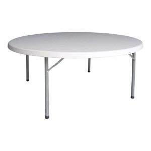 pak-142-000019 ΤΡΑΠΕΖΙ ΒΑΛΙΤΣΑ CATERING COMFORT PAKOWORLD ΠΤΥΣΣΟΜΕΝΟ ΣΤΡΟΓΓΥΛΟ ΣΕ ΛΕΥΚΗ ΑΠΟΧΡΩΣΗ Φ180X74ΕΚ
