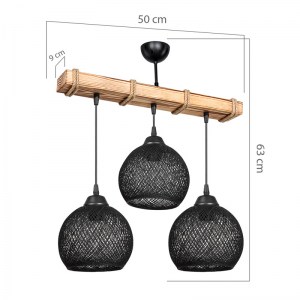 pak-147-000065-3 ΦΩΤΙΣΤΙΚΟ ΟΡΟΦΗΣ ΤΡΙΦΩΤΟ PWL-1120 PAKOWORLD Ε27 ΜΑΥΡΟ-ΦΥΣΙΚΟ 50X20X63ΕΚ