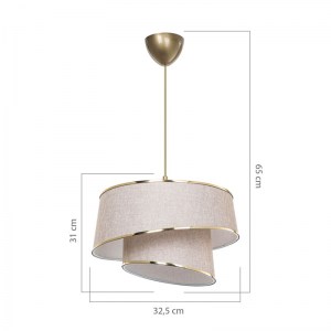 pak-147-000077-3 ΦΩΤΙΣΤΙΚΟ ΟΡΟΦΗΣ PWL-1127 PAKOWORLD Ε27 ΜΠΕΖ-ΚΑΦΕ-ΧΡΥΣΟ Φ32.5X65ΕΚ