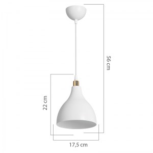pak-147-000130-3 ΦΩΤΙΣΤΙΚΟ ΟΡΟΦΗΣ ΜΟΝΟΦΩΤΟ LOFTY PAKOWORLD Ε27 ΛΕΥΚΟ Φ18X56ΕΚ