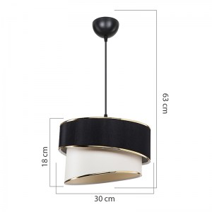 pak-147-000133-3 ΦΩΤΙΣΤΙΚΟ ΟΡΟΦΗΣ ΜΟΝΟΦΩΤΟ LOOPY PAKOWORLD Ε27 ΜΑΥΡΟ-ΛΕΥΚΟ Φ30X63ΕΚ