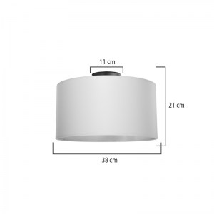 pak-147-000165-3 ΦΩΤΙΣΤΙΚΟ ΟΡΟΦΗΣ ΜΟΝΟΦΩΤΟ GARRY PAKOWORLD ΥΦΑΣΜΑ ΣΕ ΚΡΕΜ ΑΠΟΧΡΩΣΗ Φ38X21ΕΚ