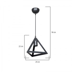 pak-147-000166-2 ΦΩΤΙΣΤΙΚΟ ΟΡΟΦΗΣ ΜΟΝΟΦΩΤΟ LESLY PAKOWORLD PP ΣΕ ΜΑΥΡΗ ΑΠΟΧΡΩΣΗ Φ24X58ΕΚ