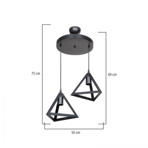 pak-147-000167-2 ΦΩΤΙΣΤΙΚΟ ΟΡΟΦΗΣ ΔΙΦΩΤΟ KECHA PAKOWORLD PP ΣΕ ΜΑΥΡΗ ΑΠΟΧΡΩΣΗ Φ50X60ΕΚ