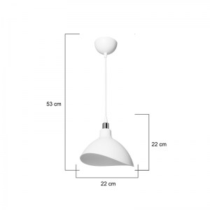 pak-147-000169-3 ΦΩΤΙΣΤΙΚΟ ΟΡΟΦΗΣ ΜΟΝΟΦΩΤΟ OUFOA PAKOWORLD PP ΣΕ ΛΕΥΚΗ ΑΠΟΧΡΩΣΗ Φ22X53ΕΚ