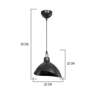 pak-147-000171-3 ΦΩΤΙΣΤΙΚΟ ΟΡΟΦΗΣ ΜΟΝΟΦΩΤΟ OUFOA PAKOWORLD PP ΣΕ ΜΑΥΡΗ ΑΠΟΧΡΩΣΗ Φ22X53ΕΚ