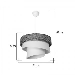 pak-147-000175-3 ΦΩΤΙΣΤΙΚΟ ΟΡΟΦΗΣ ΜΟΝΟΦΩΤΟ TAZMA PAKOWORLD ΥΦΑΣΜΑ ΣΕ ΚΑΦΕ ΚΑΙ ΚΡΕΜ ΑΠΟΧΡΩΣΗ Φ38X65ΕΚ