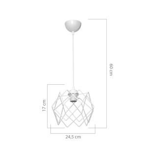 pak-147-000181-3 ΦΩΤΙΣΤΙΚΟ ΟΡΟΦΗΣ E27 ΜΟΝΟΦΩΤΟ TEEBY PAKOWORLD ΜΕΤΑΛΛΟ ΣΕ ΛΕΥΚΗ ΑΠΟΧΡΩΣΗ Φ22X17ΕΚ
