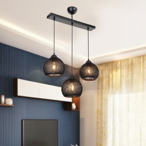 pak-147-000184-1 ΦΩΤΙΣΤΙΚΟ ΟΡΟΦΗΣ ΤΡΙΦΩΤΟ PWL-0973 II PAKOWORLD Ε27 ΜΑΥΡΟ 50X18X85ΕΚ