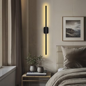 pak-147-000195-1 ΦΩΤΙΣΤΙΚΟ ΤΟΙΧΟΥ-ΑΠΛΙΚΑ SENIO PAKOWORLD LED ΜΑΥΡΟ 75X6X6ΕΚ