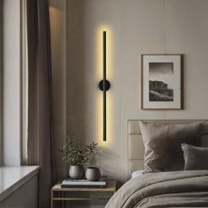 pak-147-000196-1 ΦΩΤΙΣΤΙΚΟ ΤΟΙΧΟΥ-ΑΠΛΙΚΑ TISENIO PAKOWORLD LED ΜΑΥΡΟ 75X6X6ΕΚ