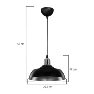 pak-147-000206-3 ΦΩΤΙΣΤΙΚΟ ΟΡΟΦΗΣ ΜΟΝΟΦΩΤΟ ARTISAN PAKOWORLD PP E27 ΣΕ ΜΑΥΡΗ-ΧΑΛΚΙΝΗ ΑΠΟΧΡΩΣΗ Φ25.5X17ΕΚ