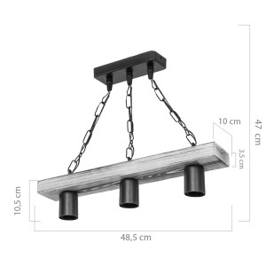 pak-147-000211-4 ΦΩΤΙΣΤΙΚΟ ΟΡΟΦΗΣ ΤΡΙΦΩΤΟ PWL-1027 Ι PAKOWORLD Ε27 ΦΥΣΙΚΟ-ΜΑΥΡΟ 48.5X10X47ΕΚ