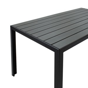 pak-152-000003-2 ΤΡΑΠΕΖΙ NARES PAKOWORLD ΑΛΟΥΜΙΝΙΟ ΜΑΥΡΟ-PLYWOOD ΑΝΘΡΑΚΙ 140X80X72.5ΕΚ
