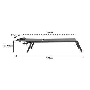 pak-152-000012-5 ΞΑΠΛΩΣΤΡΑ KIARA PAKOWORLD ΑΛΟΥΜΙΝΙΟ-TEXTILENE ΑΝΘΡΑΚΙ ΣΤΟΙΒΑΖΟΜΕΝΗ