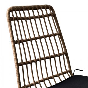 pak-152-000017-2 ΚΑΡΕΚΛΑ NAOKI PAKOWORLD RATTAN ΣΕ ΦΥΣΙΚΗ ΑΠΟΧΡΩΣΗ ΜΕ ΜΑΥΡΟ ΜΑΞΙΛΑΡΙ ΚΑΙ ΜΕΤΑΛΛΙΚΟ ΜΑΥΡΟ ΠΟΔΙ 45X60X83ΕΚ