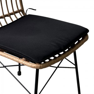 pak-152-000017-3 ΚΑΡΕΚΛΑ NAOKI PAKOWORLD RATTAN ΣΕ ΦΥΣΙΚΗ ΑΠΟΧΡΩΣΗ ΜΕ ΜΑΥΡΟ ΜΑΞΙΛΑΡΙ ΚΑΙ ΜΕΤΑΛΛΙΚΟ ΜΑΥΡΟ ΠΟΔΙ 45X60X83ΕΚ
