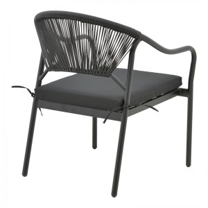 pak-152-000018-1 ΠΟΛΥΘΡΟΝΑ JERQUI PAKOWORLD WICKER RATTAN ΜΑΥΡΟ-ΜΕΤΑΛΛΙΚΟ ΜΑΥΡΟ ΠΟΔΙ-ΜΑΥΡΟ ΜΑΞΙΛΑΡΙ 60X64X78ΕΚ