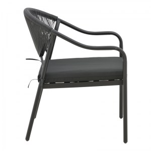 pak-152-000018-2 ΠΟΛΥΘΡΟΝΑ JERQUI PAKOWORLD WICKER RATTAN ΜΑΥΡΟ-ΜΕΤΑΛΛΙΚΟ ΜΑΥΡΟ ΠΟΔΙ-ΜΑΥΡΟ ΜΑΞΙΛΑΡΙ 60X64X78ΕΚ