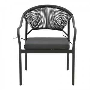 pak-152-000018-3 ΠΟΛΥΘΡΟΝΑ JERQUI PAKOWORLD WICKER RATTAN ΜΑΥΡΟ-ΜΕΤΑΛΛΙΚΟ ΜΑΥΡΟ ΠΟΔΙ-ΜΑΥΡΟ ΜΑΞΙΛΑΡΙ 60X64X78ΕΚ