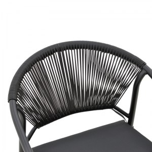 pak-152-000018-5 ΠΟΛΥΘΡΟΝΑ JERQUI PAKOWORLD WICKER RATTAN ΜΑΥΡΟ-ΜΕΤΑΛΛΙΚΟ ΜΑΥΡΟ ΠΟΔΙ-ΜΑΥΡΟ ΜΑΞΙΛΑΡΙ 60X64X78ΕΚ