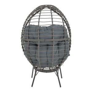 pak-152-000020-4 ΠΟΛΥΘΡΟΝΑ NESTIE  PAKOWORLD WICKER RATTAN ΓΚΡΙ-ΜΕΤΑΛΛΙΚΟ ΓΚΡΙ ΠΟΔΙ-ΓΚΡΙ ΜΑΞΙΛΑΡΙ 102X80X155ΕΚ