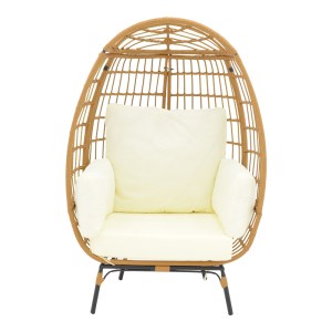 pak-152-000021-3 ΠΟΛΥΘΡΟΝΑ FROX PAKOWORLD WICKER RATTAN ΦΥΣΙΚΟ-ΜΕΤΑΛΛΙΚΟ ΦΥΣΙΚΟ-ΜΑΥΡΟ ΠΟΔΙ-ΜΠΕΖ ΜΑΞΙΛΑΡΙ 96X76X145ΕΚ