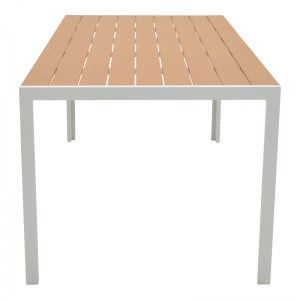 pak-152-000031-3 ΤΡΑΠΕΖΙ NARES PAKOWORLD ΑΛΟΥΜΙΝΙΟ ΛΕΥΚΟ-PLYWOOD ΦΥΣΙΚΟ 180X90X72.5ΕΚ