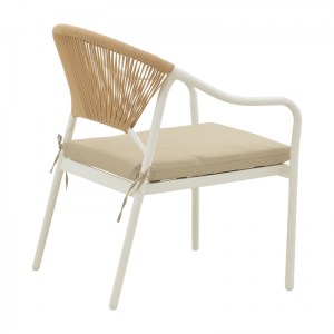 pak-152-000056-2 ΣΑΛΟΝΙ BONANZA PAKOWORLD ΣΕΤ 4ΤΜΧ RATTAN ΜΠΕΖ-ΑΛΟΥΜΙΝΙΟ ΛΕΥΚΟ
